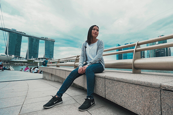 JCU Singapore student at Marina bays